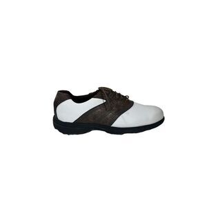 Etonic Men’s Golf Shoes White & Brown Saddle Style -  Size 13